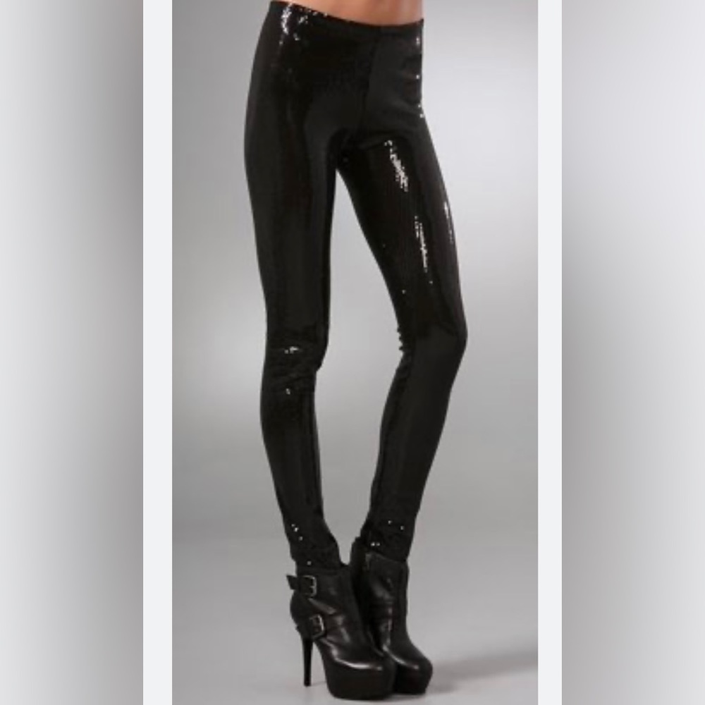 Alice and Olivia Sequin Leggings size S Euc
